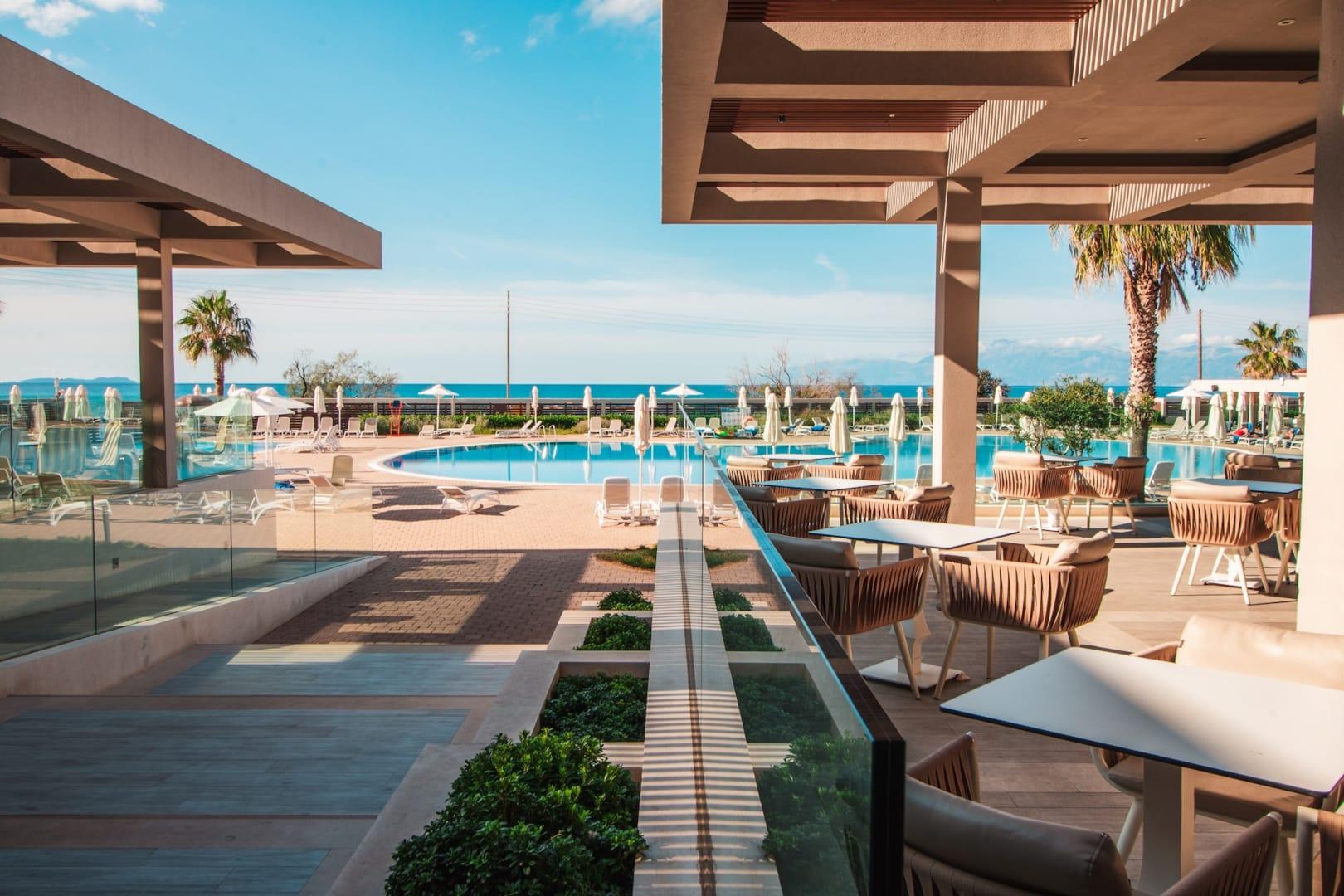 Almyros Beach Almiros Beach Bagian luar foto The pool at the hotel